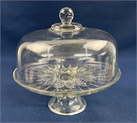 Vintage LE Smith Glass Starburst Pedestal Cake