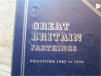 1937-1956 Great Britian farthing in Whitman folder