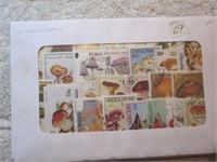 30 Mushroom stamps (used)
