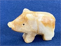 Hand Carved Pig 3”x 2” long