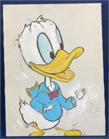 Donald Duck painting on canvas 18”x 24”, signed