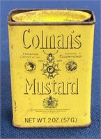 Vintage Colman’s Mustard 2oz Tin Can, seems to be