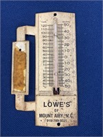 Vintage Lowe’s of Mount Airy Metal Thermometer,