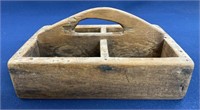 Vintage Handmade Wooden tray 12”x 8”x 5 1/2”