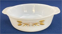 Vintage Fire King Wheat Pattern Casserole 1 1/2