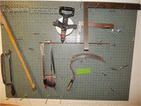 Assorted Tools Hack saws Squares and more