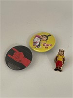 Despicable Me & Fist Button Vintage Bear Pin