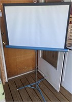 Vintage DA-Lite Flyer Movie screen with stand, in