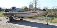 1982 Lowe 16' Boat w/Mercury 40hp. Motor