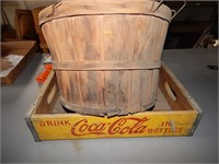 Vintage Coca Cola Crate Well Bucket Planter