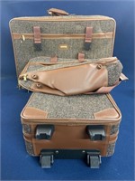 (3) Pieces of Jaguar Tweed luggage
