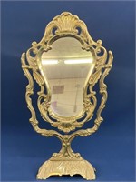 Cast Brass Vanity Mirror 19 3/4”