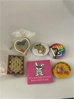 Vintage & Modern Assorted Pins Wizard Oz Cure LGBT