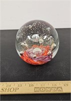 Beautiful Glass Paperweight- Large- One Small