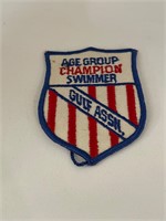Vintage Age Group Champion Swimmer Patch