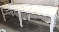 Wooden Work Bench/Table 8'L x 24 1/2"W x 31"T
