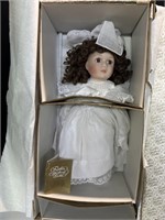 Franklin Mint Porcelain  Doll 
Dress has some