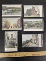 (6) Antique Local Postcards- Athens, PA-