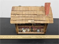 Vintage Antique Store Diorama w Flip Top for