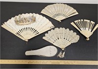 (4) Old Hand Fans- As Found