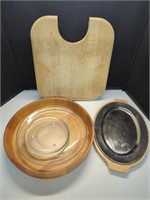 Large wood serving tray and cutting board,