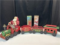 Wooden Santa Train with Candles