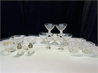 Boopie Glass (5) Candle Hokders Salt Pepper Set