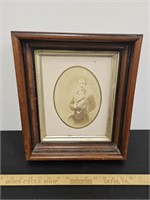Early 20th Century Deep Wooden Frame w Law