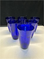Cobalt Blue Ice Tea Glasses (6)