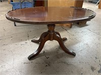 Vintage Mahogany Oval Coffee Table with Brass