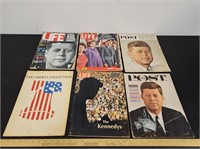 (6) Life & Post Kennedy Magazines