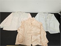(3) Vintage Womes Silk & Lace Shirts & Cover Ups