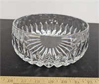 Beautiful Crystal Bowl- Unmarked- 7.5" Across