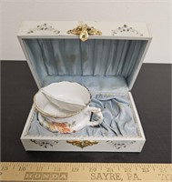 Antique Shaving Mug in Original Box- Hand Painted
