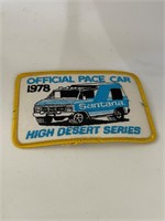 Vintage 1978 High Desert Series Pace Car Patch