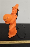 Vintage Tico Toy Orange Witch Blow Mold Holding