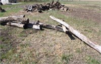 7 Hedge Posts & Mixed Wood Pile