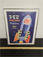 Vintage PEZ Spaceman Candy Dispenser Framed