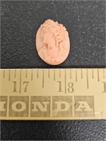 Antique Victorian Carved Shell Cameo- 1" Tall-