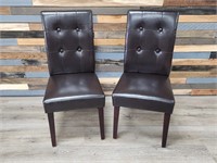 (2) BROWN DINING CHAIRS