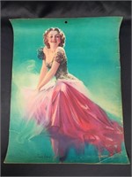 VINTAGE 1940'S  "FOREVER YOURS" PINUP GIRL POSTER