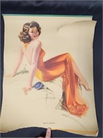 VINTAGE 1940'S  "PRETTY SMOOTH" PINUP GIRL POSTER