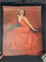 VINTAGE 1940'S PINUP GIRL POSTER