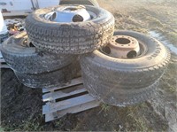 Four LT235/85R16 & One ST235R16 tires/rims