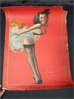 VINTAGE 1940'S  "THE TOAST OF THE TOWN" PINUP...