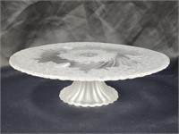 VINTAGE FROSTED FLOWER BLOSSOM CAKE STAND