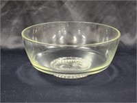 VINTAGE HEAVY CLEAR GLASS SERVING BOWL