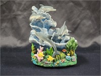 WYLAND DOLPHIN WATER FOUNTAIN & MUSIC BOX