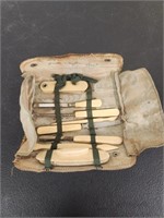 Antique Nail Care Kit In Travel Pouch
