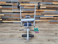 MARCY CLASSIC WEIGHT BENCH & WEIGHTS